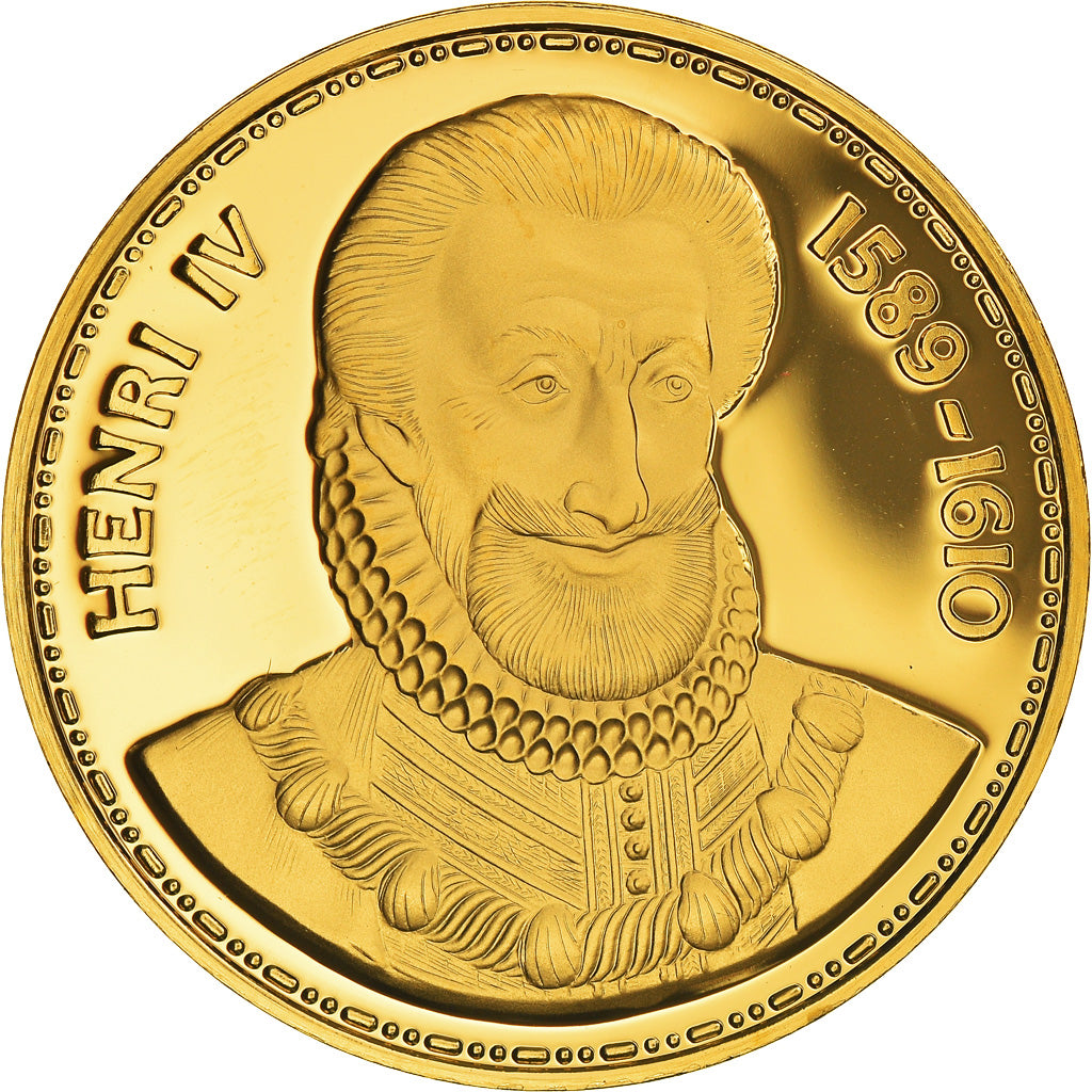France, Médaille, Les rois de France, henri IV, History, Proof, FDC, Vermeil
