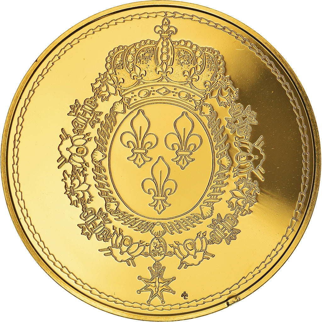 Francia, medalla, Les rois de France, Louis XVIII, History, Proof, FDC, Oro