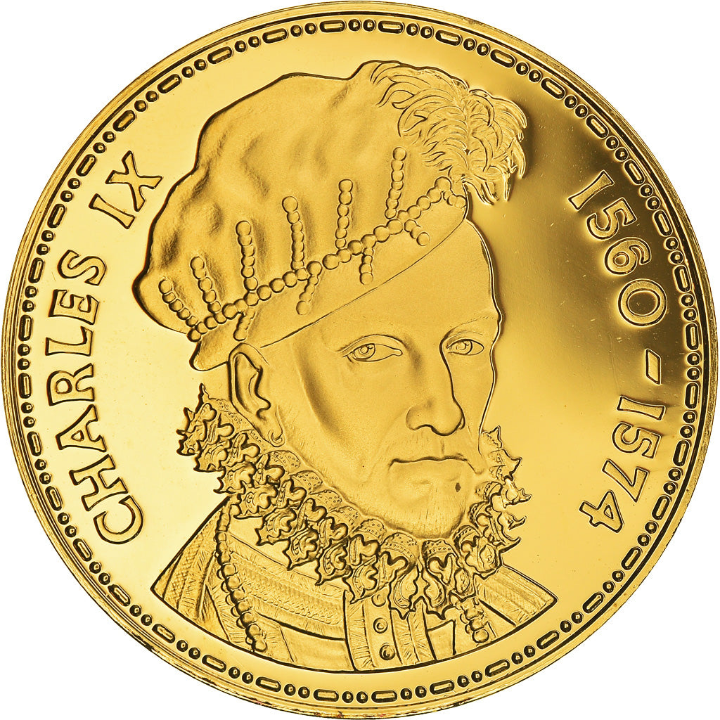 France, Medal, Les Rois de France, Charles IX, History, Proof, MS(65-70)
