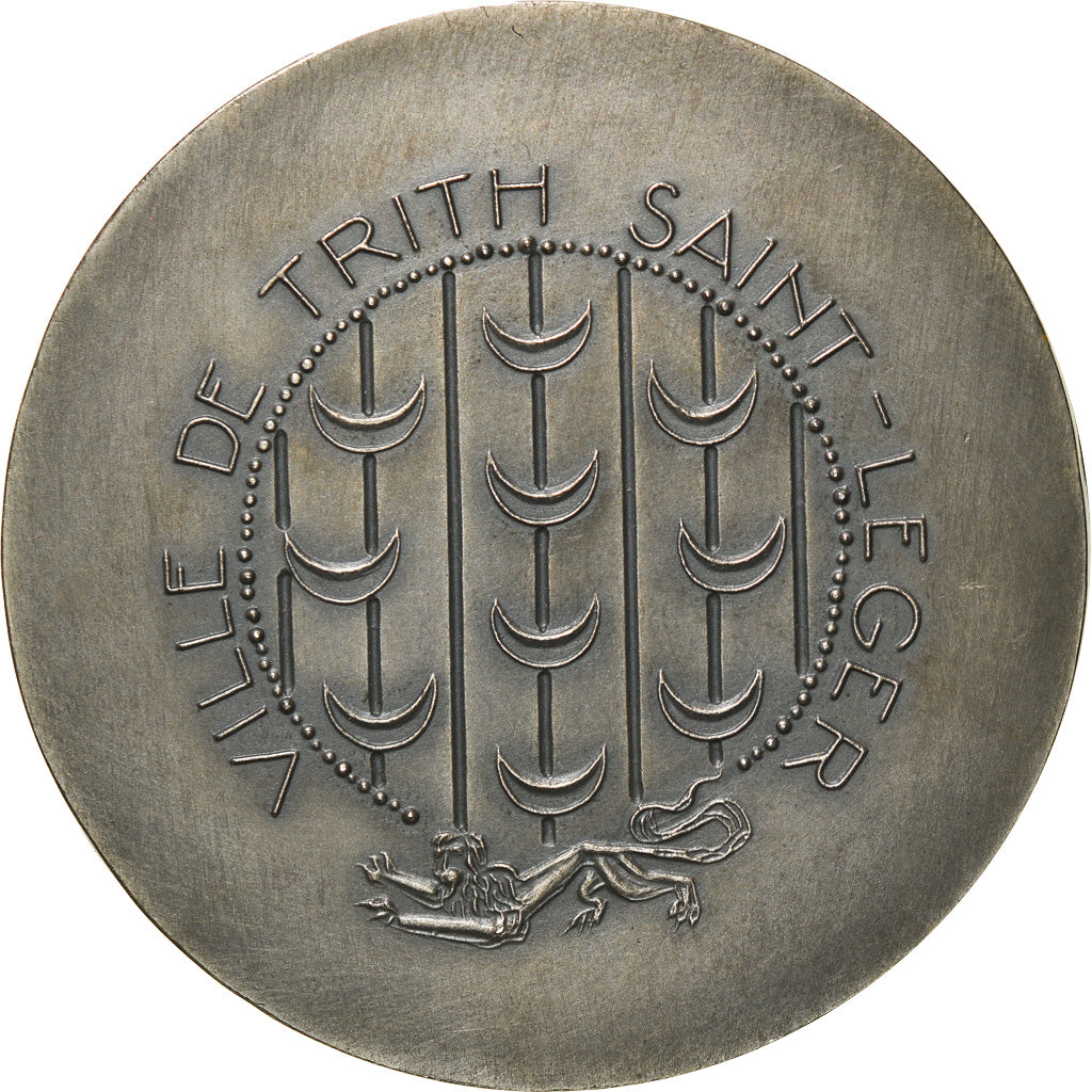 France, Medal, Ville de Trith Saint-Léger, Geography, MS(63), Silver