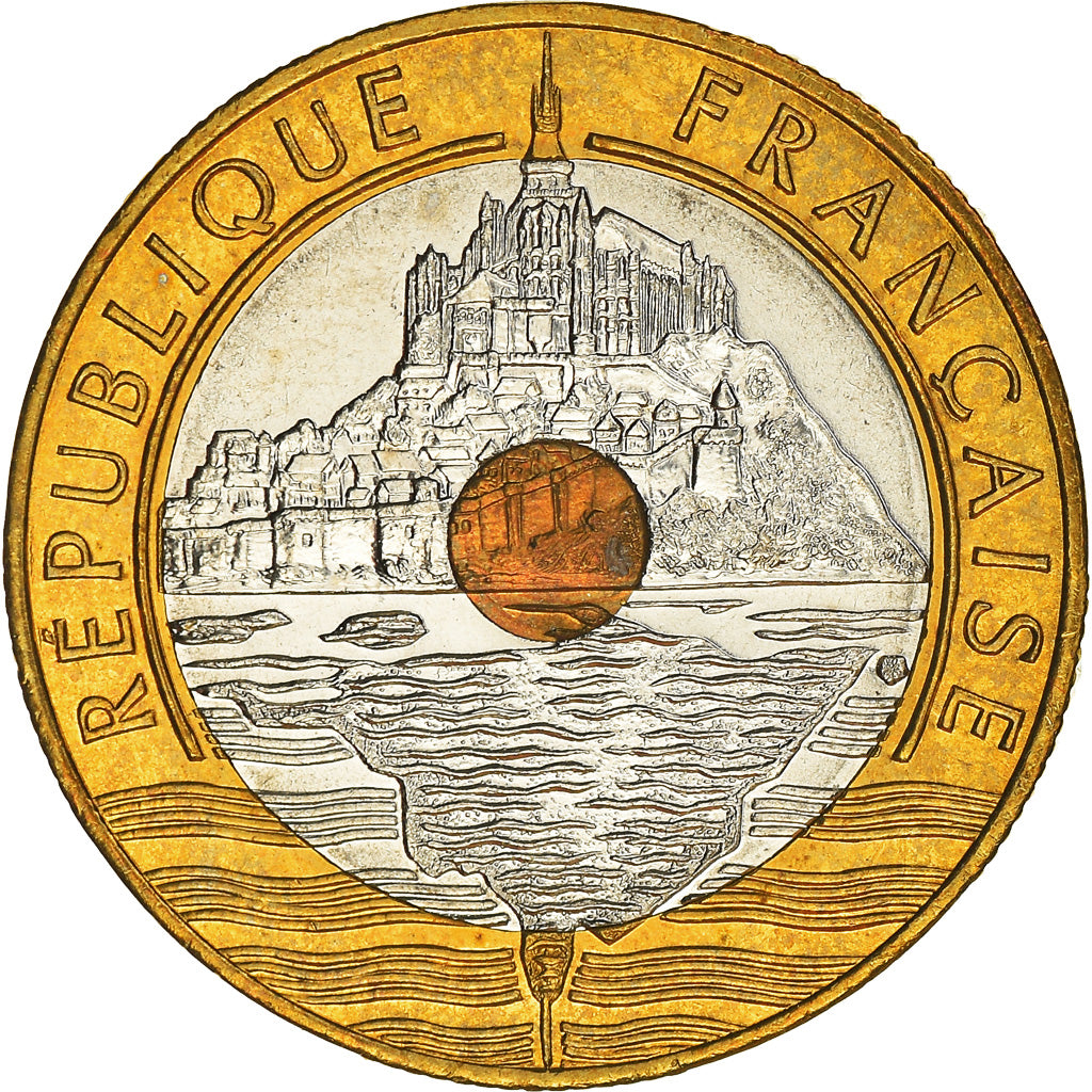 Coin, France, Mont Saint Michel, 20 Francs, 1996, Paris, MS(65-70)