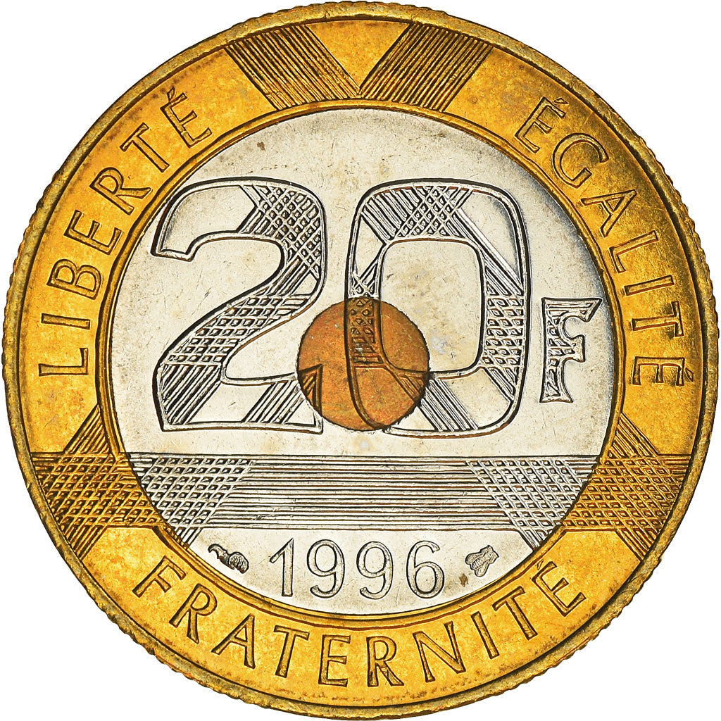 Coin, France, Mont Saint Michel, 20 Francs, 1996, Paris, MS(65-70)