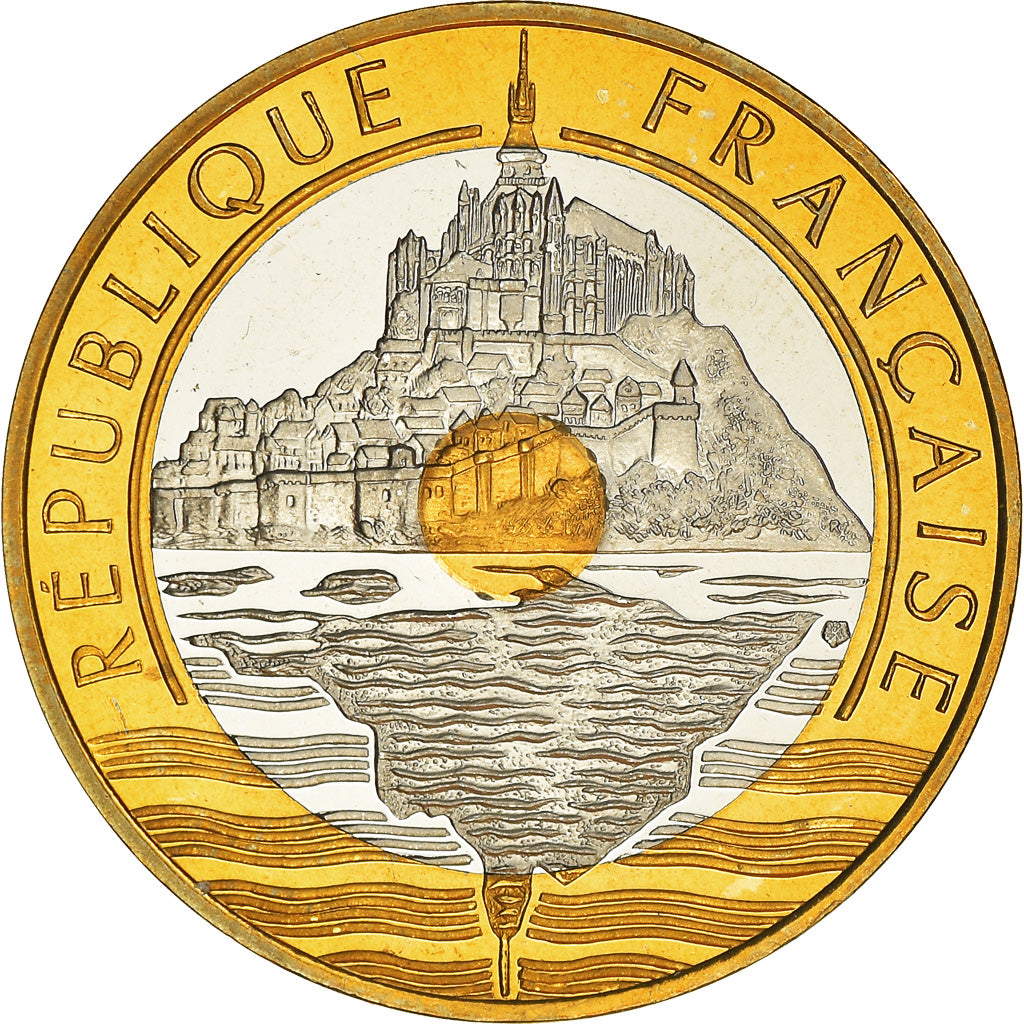 Coin, France, Mont Saint Michel, 20 Francs, 1995, Paris, Proof, MS(65-70)