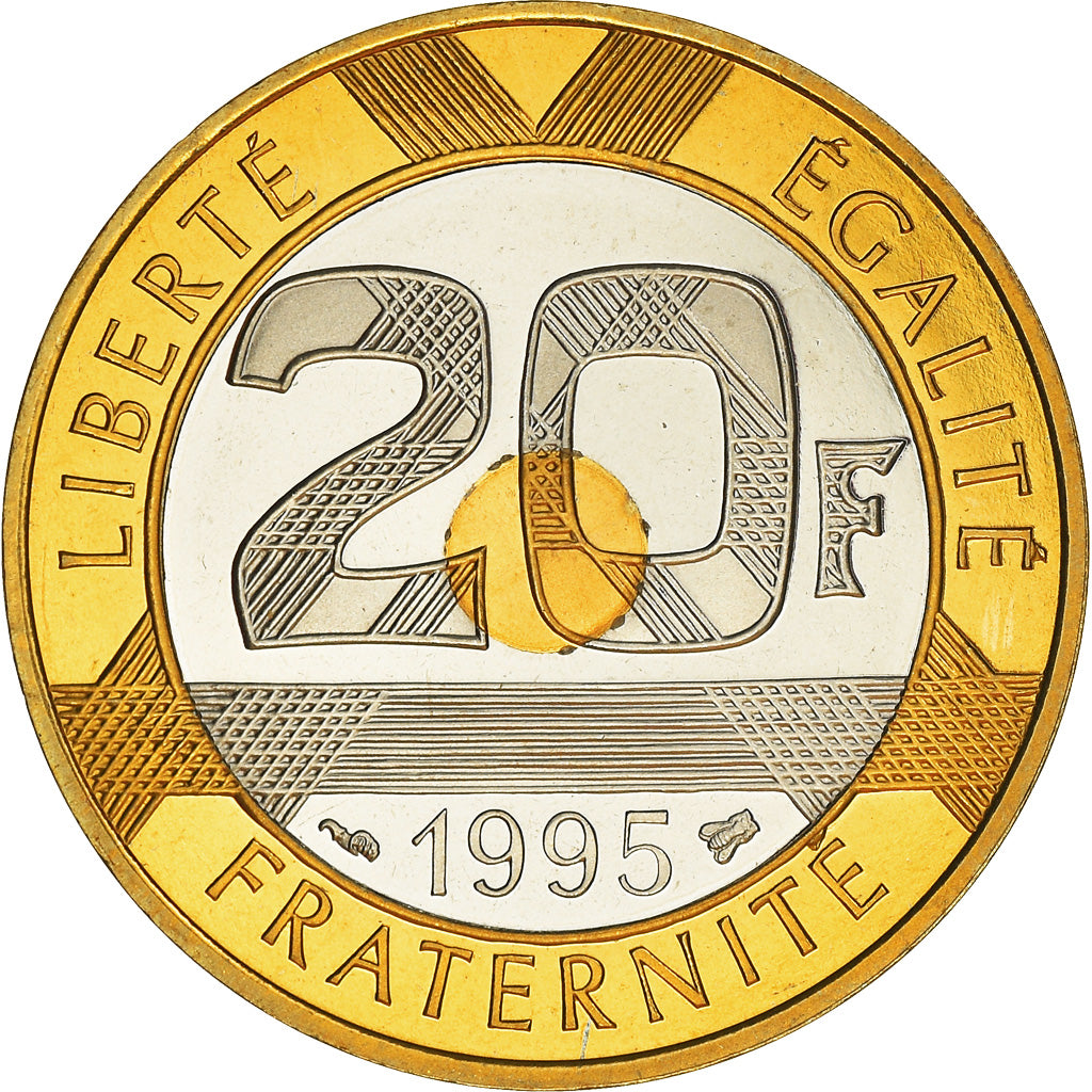 Coin, France, Mont Saint Michel, 20 Francs, 1995, Paris, Proof, MS(65-70)
