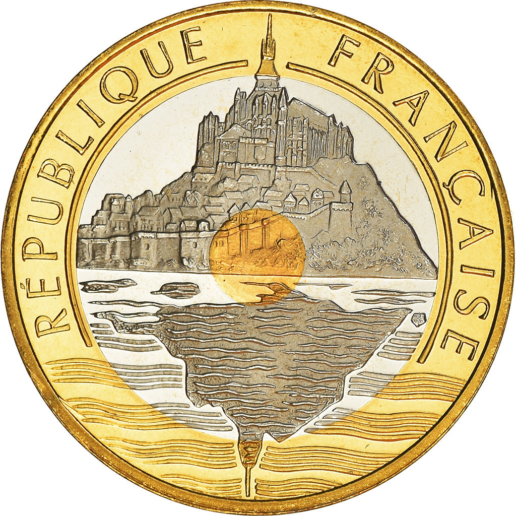 Coin, France, Mont Saint Michel, 20 Francs, 1997, Paris, Proof, MS(65-70)