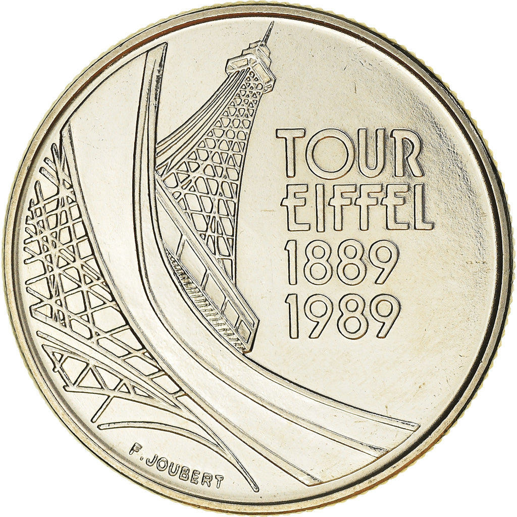 Moneta, Francia, Tour Eiffel, 5 Francs, 1989, Paris, FDC, Nichel, KM:968