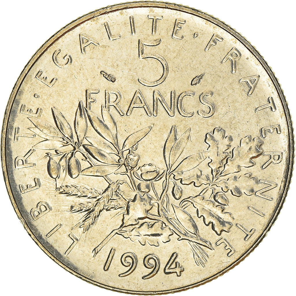 Monnaie, France, Semeuse, 5 Francs, 1994, Paris, SPL, Nickel Clad Copper-Nickel
