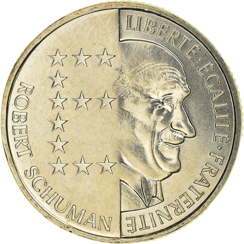 Moneta, Francja, Schumann, 10 Francs, 1986, MS(65-70), Nikiel, KM:958