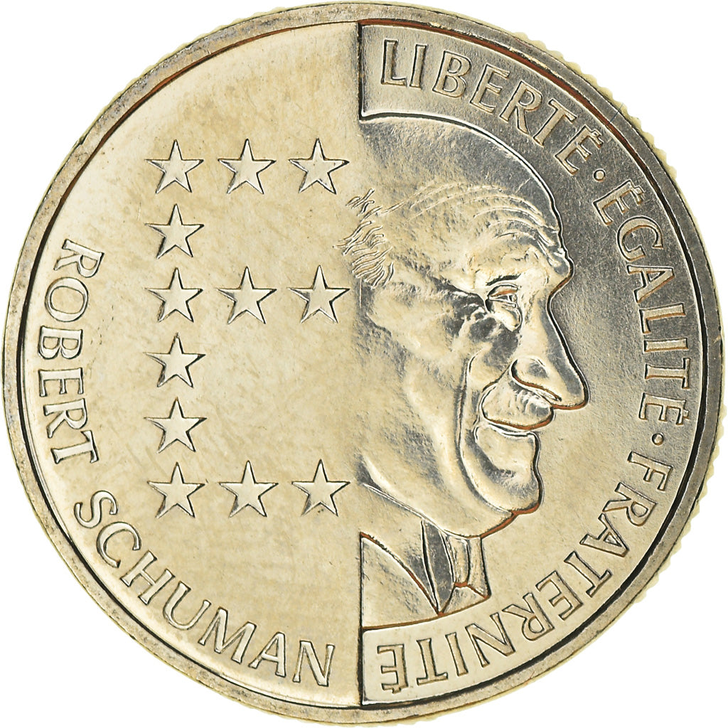 Moneta, Francja, Schumann, 10 Francs, 1986, MS(65-70), Nikiel, KM:958