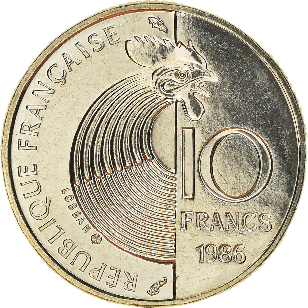 Münze, Frankreich, Schumann, 10 Francs, 1986, STGL, Nickel, KM:958, Gadoury:825