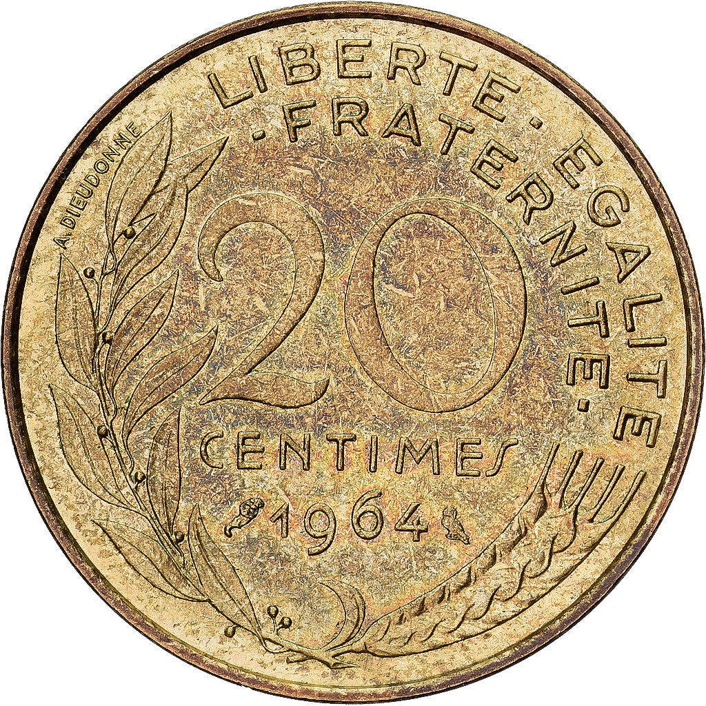 Moneta, Francia, Marianne, 20 Centimes, 1964, Paris, SPL, Alluminio-bronzo