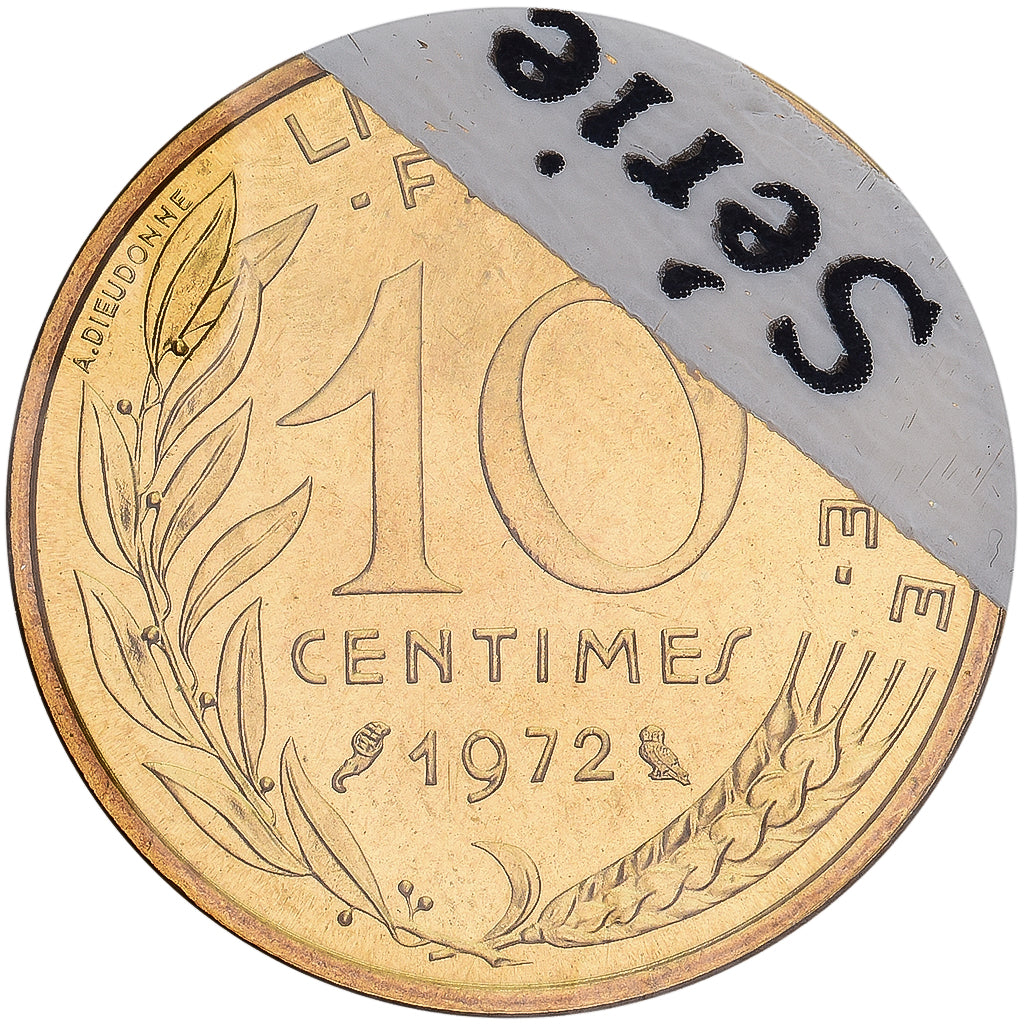 Coin, France, Marianne, 10 Centimes, 1972, Paris, MS(65-70), Aluminum-Bronze