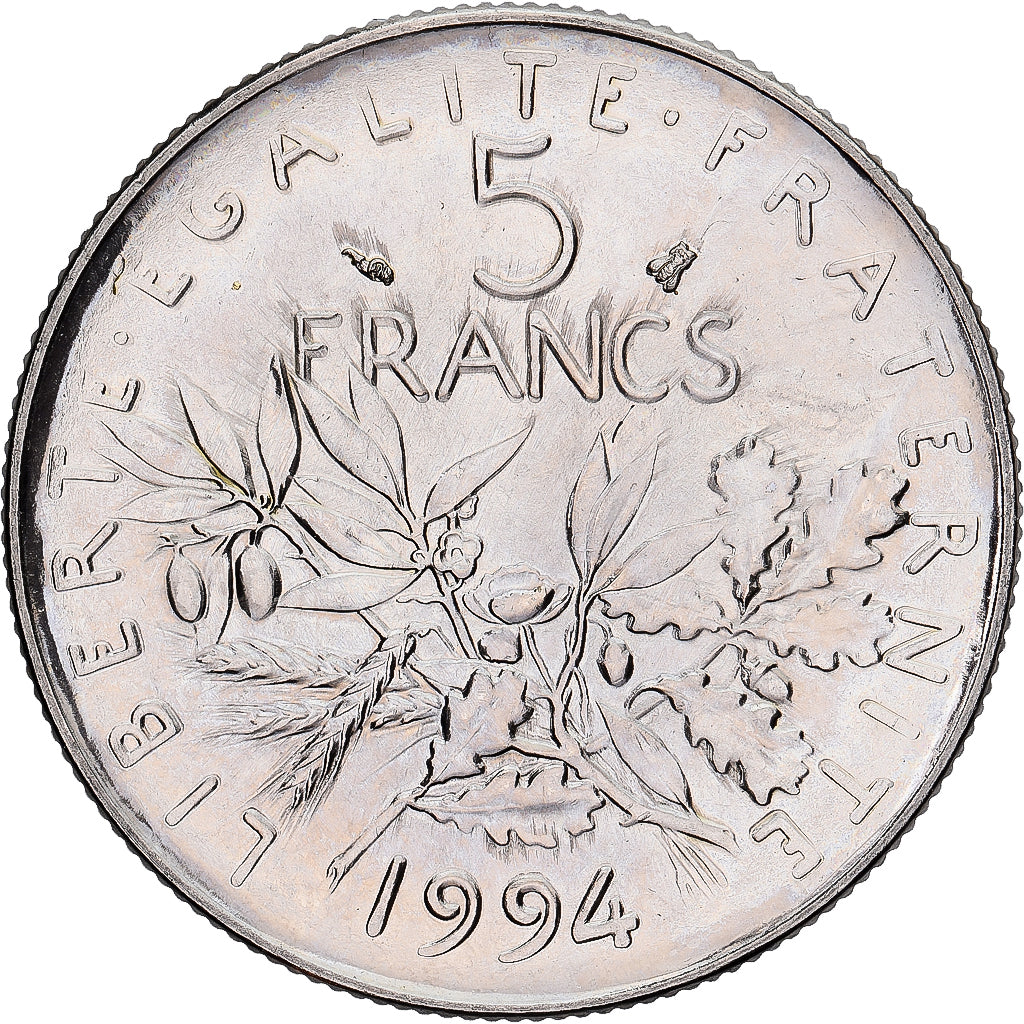 Coin, France, Semeuse, 5 Francs, 1994, Paris, MS(65-70), Nickel Clad