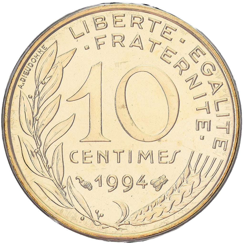 Coin, France, Marianne, 10 Centimes, 1994, Paris, MS(65-70), Aluminum-Bronze