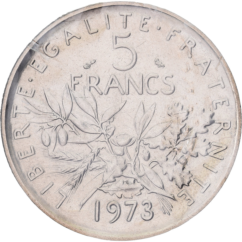 Coin, France, Semeuse, 5 Francs, 1973, Paris, MS(65-70), Nickel Clad
