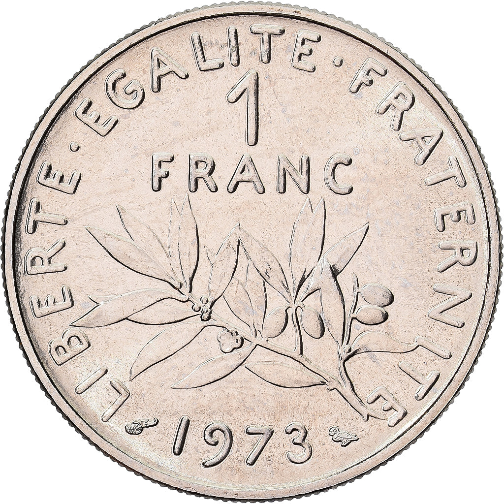 Coin, France, Semeuse, Franc, 1973, Paris, FDC, MS(65-70), Nickel, KM:925.1
