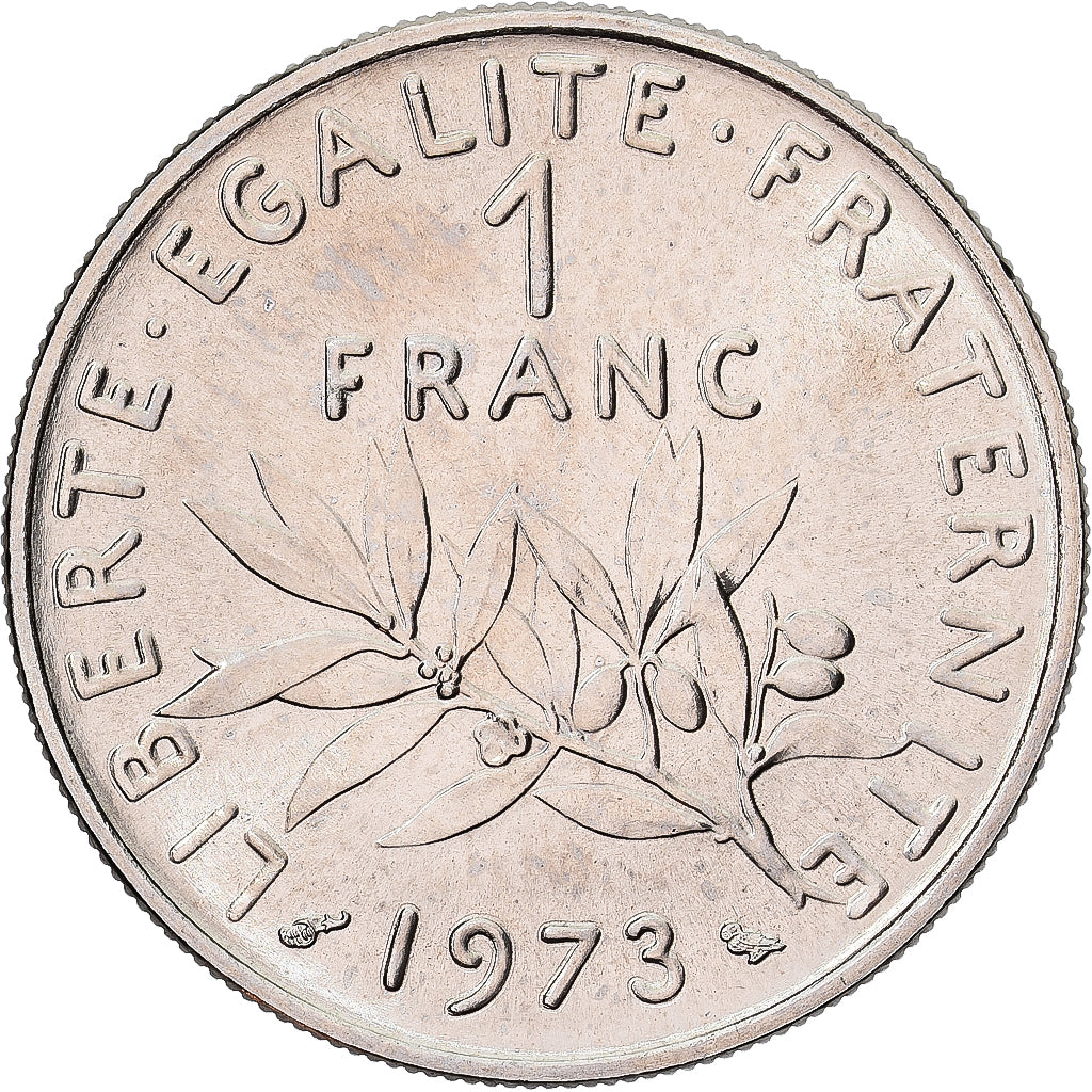 Coin, France, Semeuse, Franc, 1973, Paris, FDC, MS(65-70), Nickel, KM:925.1