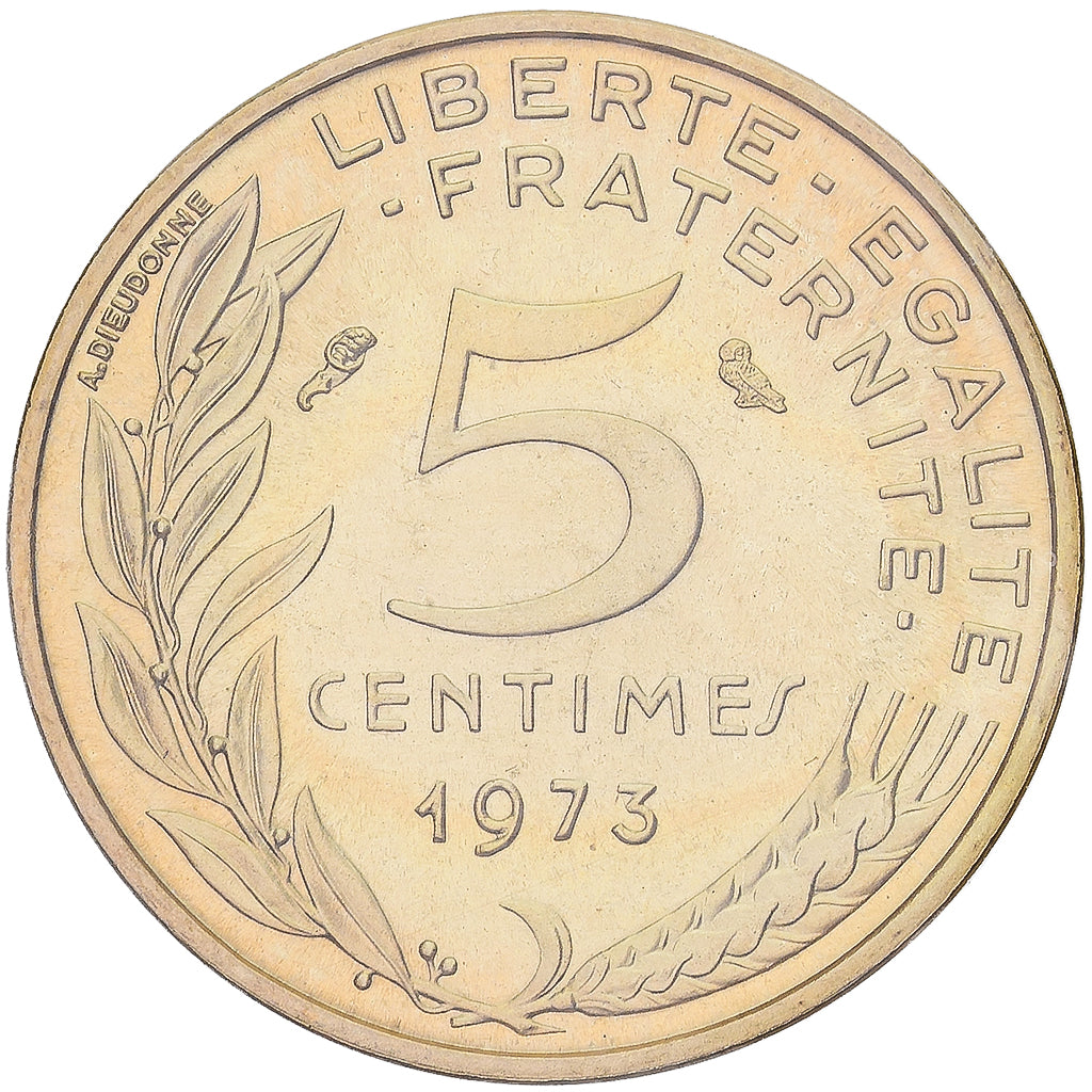 Coin, France, Marianne, 5 Centimes, 1973, Paris, FDC, MS(65-70)