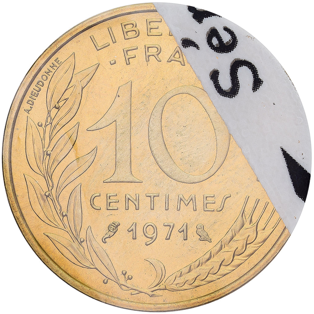 Coin, France, Marianne, 10 Centimes, 1971, Paris, MS(65-70), Aluminum-Bronze