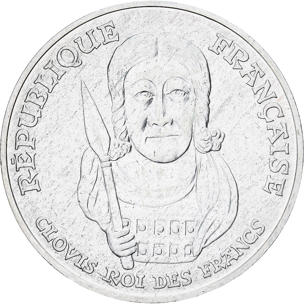 Coin, France, Clovis, 100 Francs, 1996, MS(65-70), Silver, KM:1180, Gadoury:953