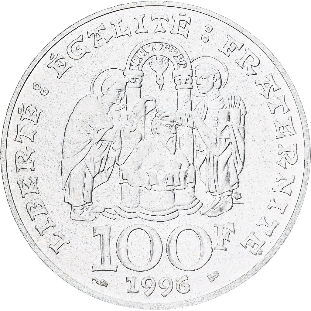Münze, Frankreich, Clovis, 100 Francs, 1996, STGL, Silber, KM:1180, Gadoury:953