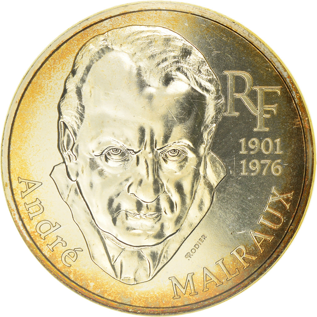 Coin, France, André Malraux, 100 Francs, 1997, MS(65-70), Silver, KM:1188