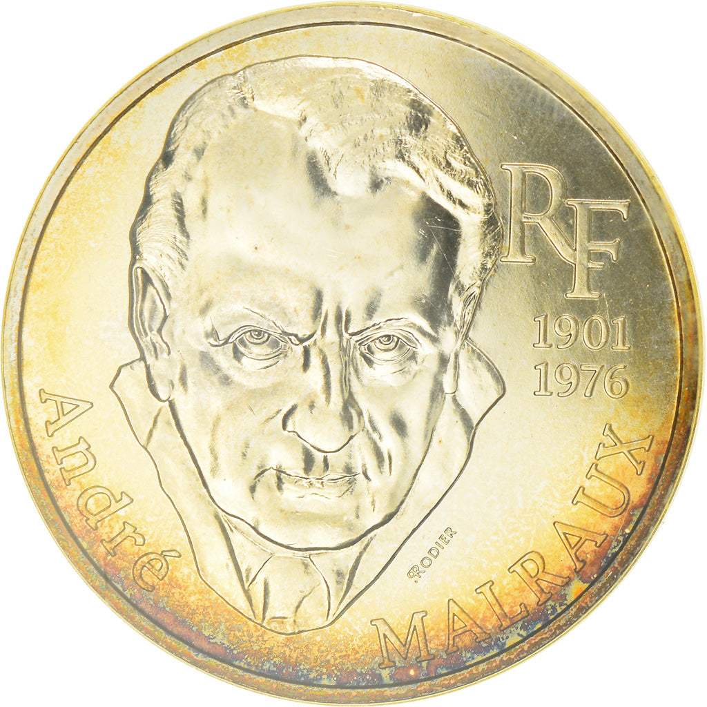 Coin, France, André Malraux, 100 Francs, 1997, MS(65-70), Silver, KM:1188