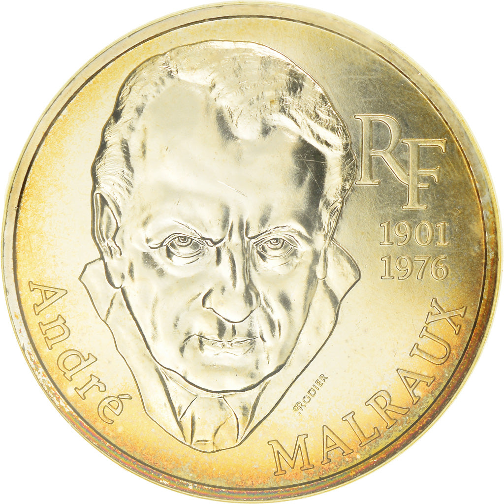 Coin, France, André Malraux, 100 Francs, 1997, MS(65-70), Silver, KM:1188