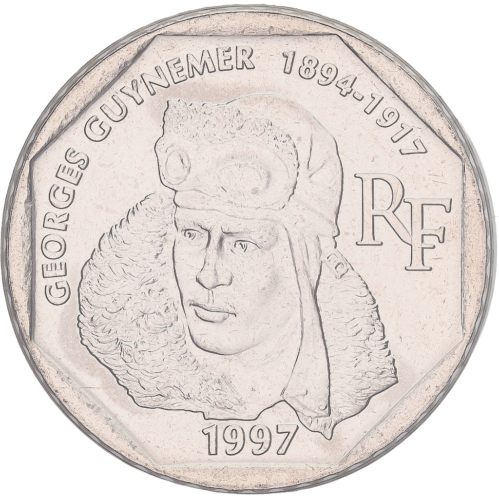 Moneta, Francja, Guynemer, 2 Francs, 1997, Paris, MS(65-70), Nikiel, KM:1187