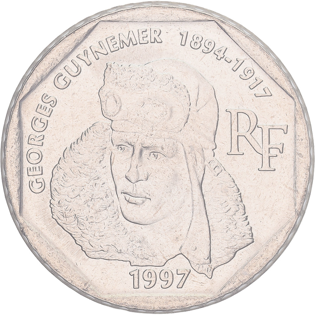 Coin, France, Guynemer, 2 Francs, 1997, Paris, MS(65-70), Nickel, KM:1187