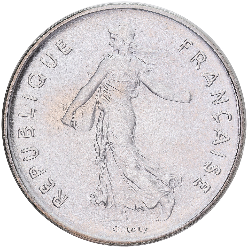Coin, France, Semeuse, 5 Francs, 1975, Paris, MS(65-70), Nickel Clad