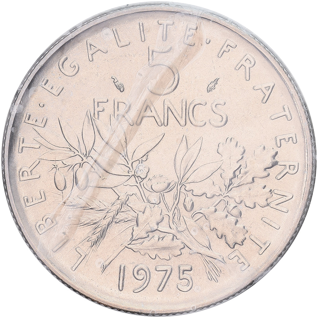 Coin, France, Semeuse, 5 Francs, 1975, Paris, MS(65-70), Nickel Clad