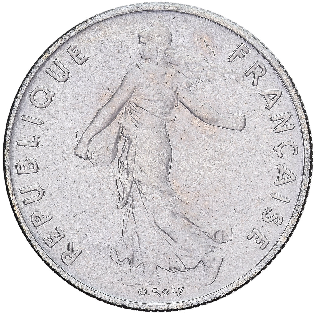 Coin, France, Semeuse, 1/2 Franc, 1975, Paris, MS(65-70), Nickel, KM:931.1