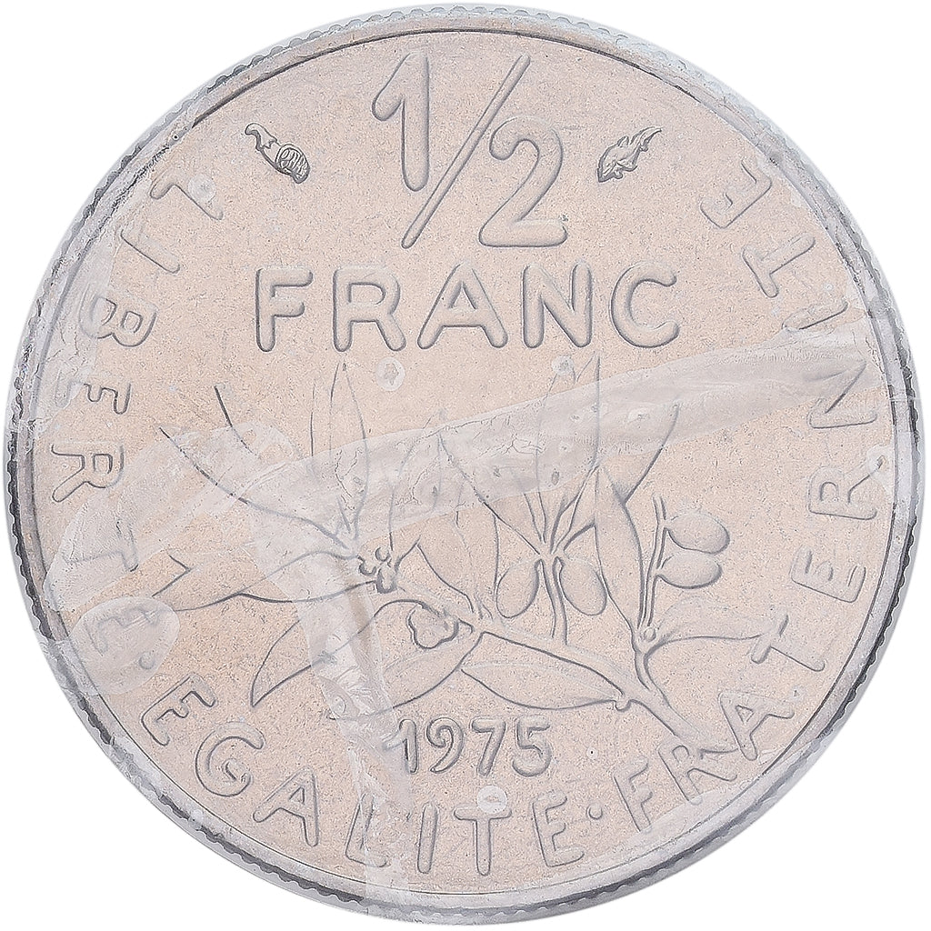 Coin, France, Semeuse, 1/2 Franc, 1975, Paris, MS(65-70), Nickel, KM:931.1