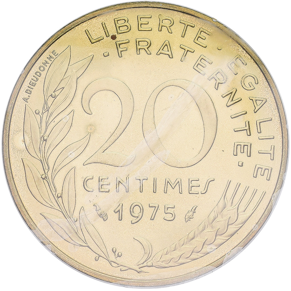 Coin, France, Marianne, 20 Centimes, 1975, Paris, FDC, MS(65-70)