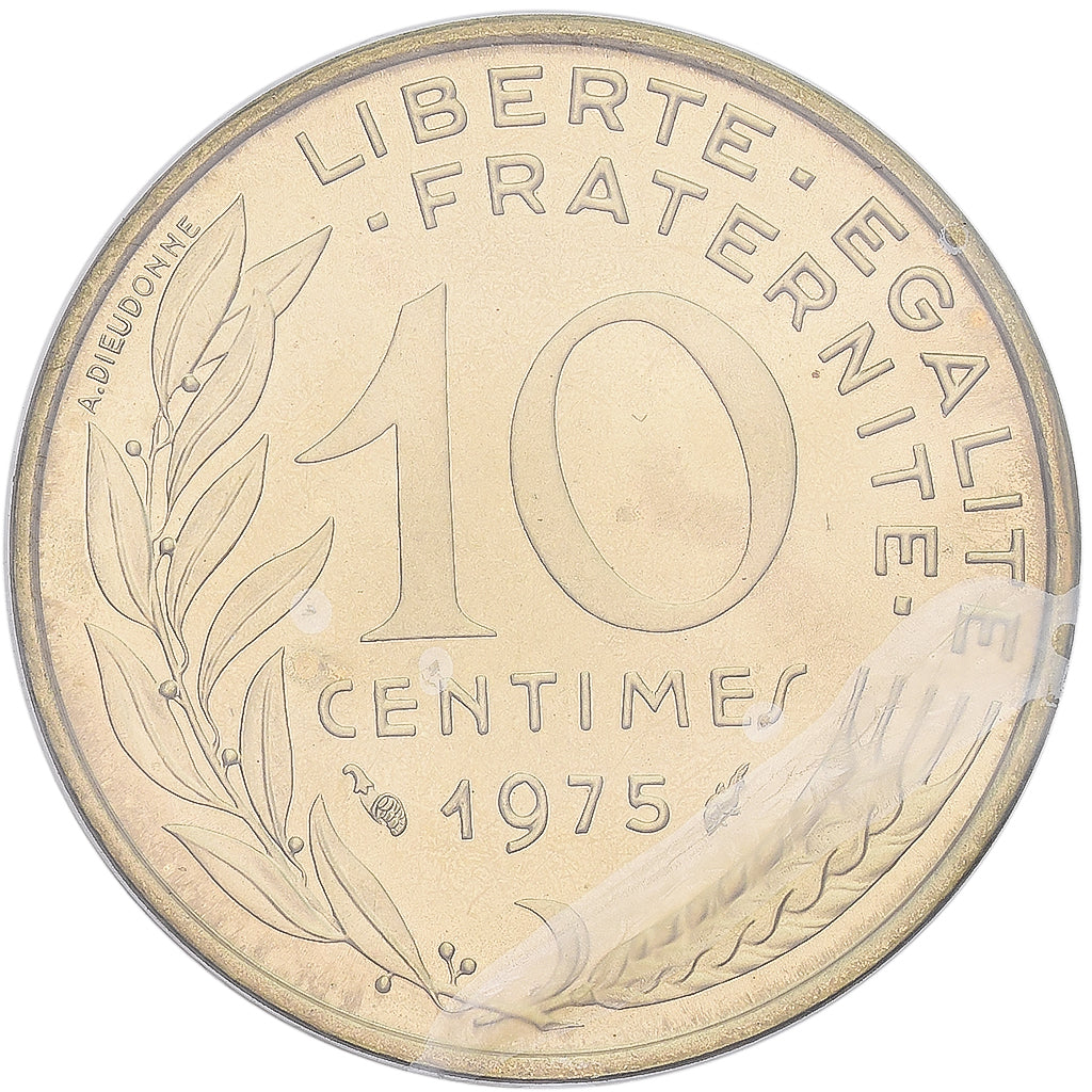 Coin, France, Marianne, 10 Centimes, 1975, Paris, FDC, MS(65-70)