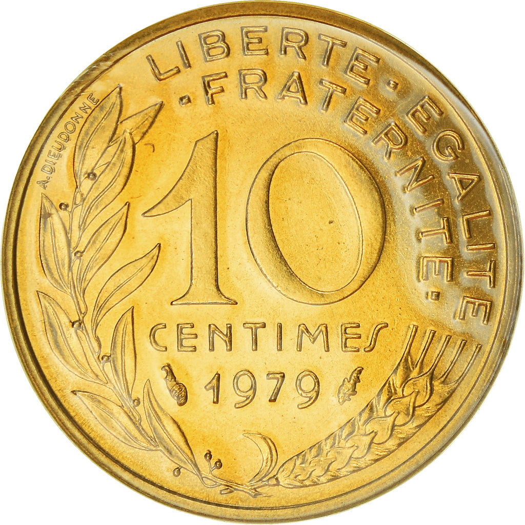 Munten, Frankrijk, Marianne, 10 Centimes, 1979, Paris, FDC, FDC