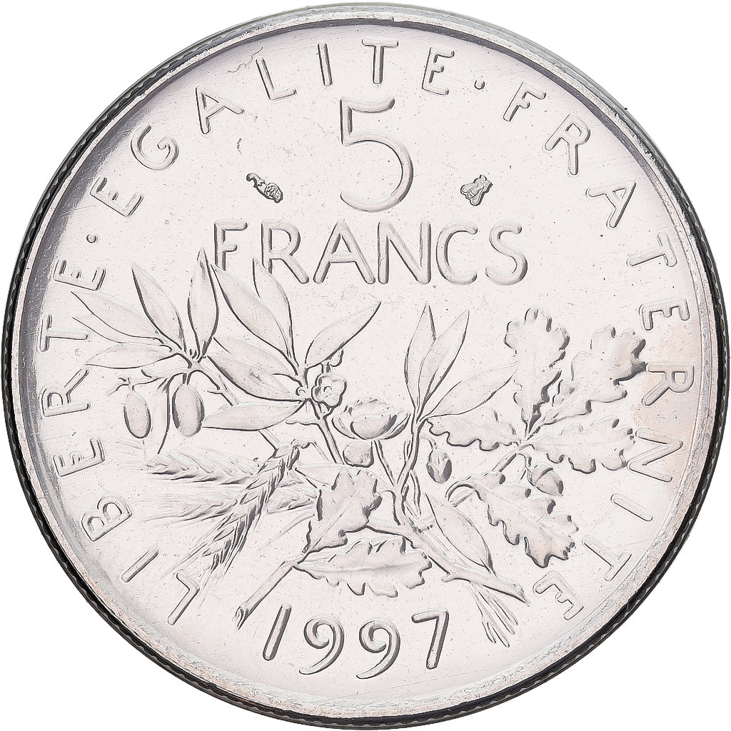 Monnaie, France, Semeuse, 5 Francs, 1997, Paris, FDC, Nickel Clad Copper-Nickel