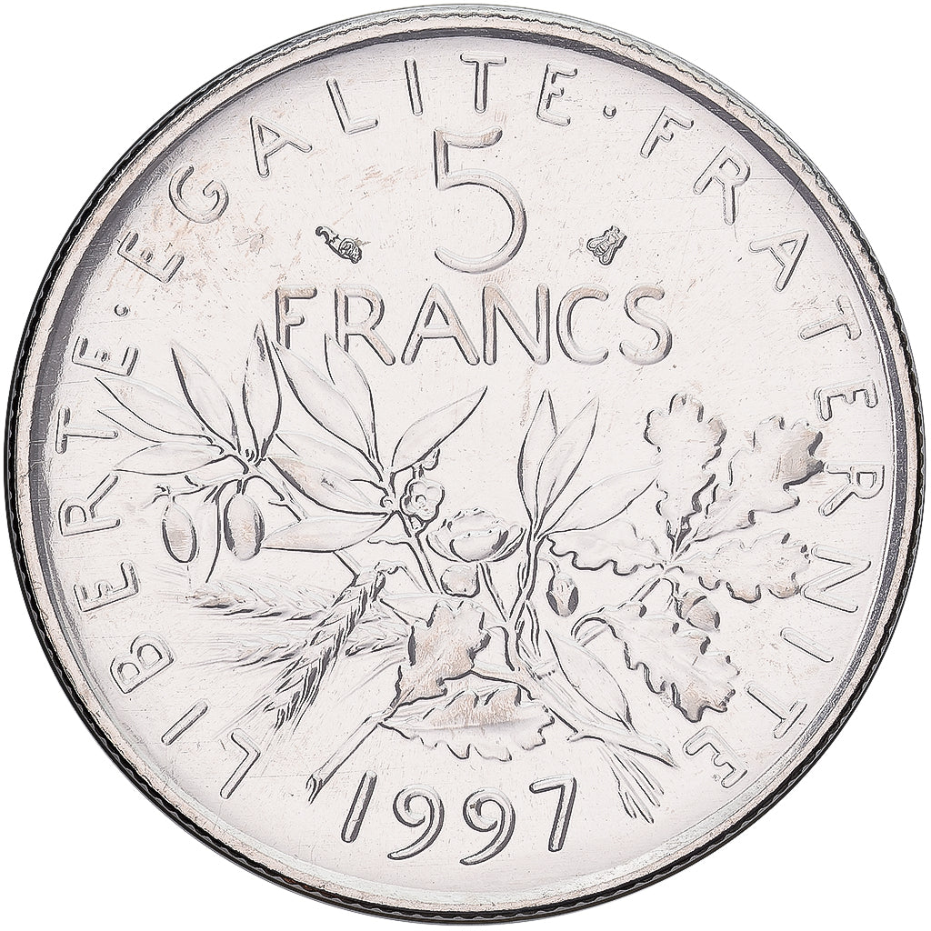 Coin, France, Semeuse, 5 Francs, 1997, Paris, MS(65-70), Nickel Clad