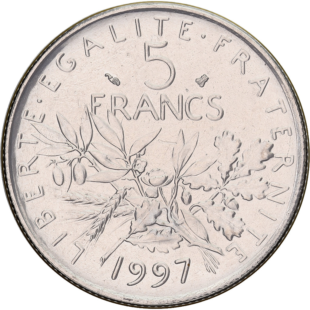 Coin, France, Semeuse, 5 Francs, 1997, Paris, MS(65-70), Nickel Clad