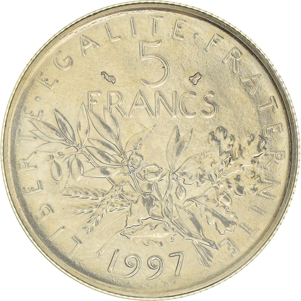 Monnaie, France, Semeuse, 5 Francs, 1997, Paris, FDC, Nickel Clad Copper-Nickel