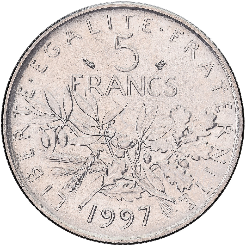 Monnaie, France, Semeuse, 5 Francs, 1997, Paris, FDC, Nickel Clad Copper-Nickel