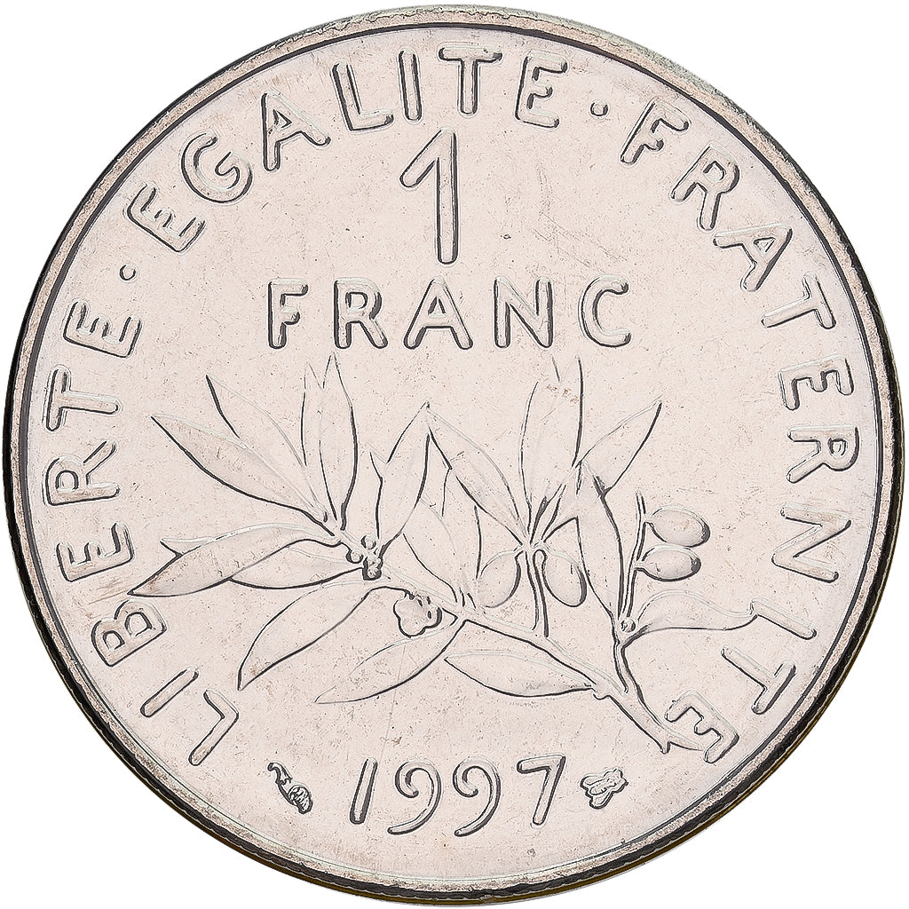 Coin, France, Semeuse, Franc, 1997, Paris, MS(65-70), Nickel, KM:925.1