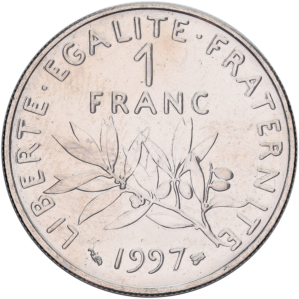 Coin, France, Semeuse, Franc, 1997, Paris, MS(65-70), Nickel, KM:925.1