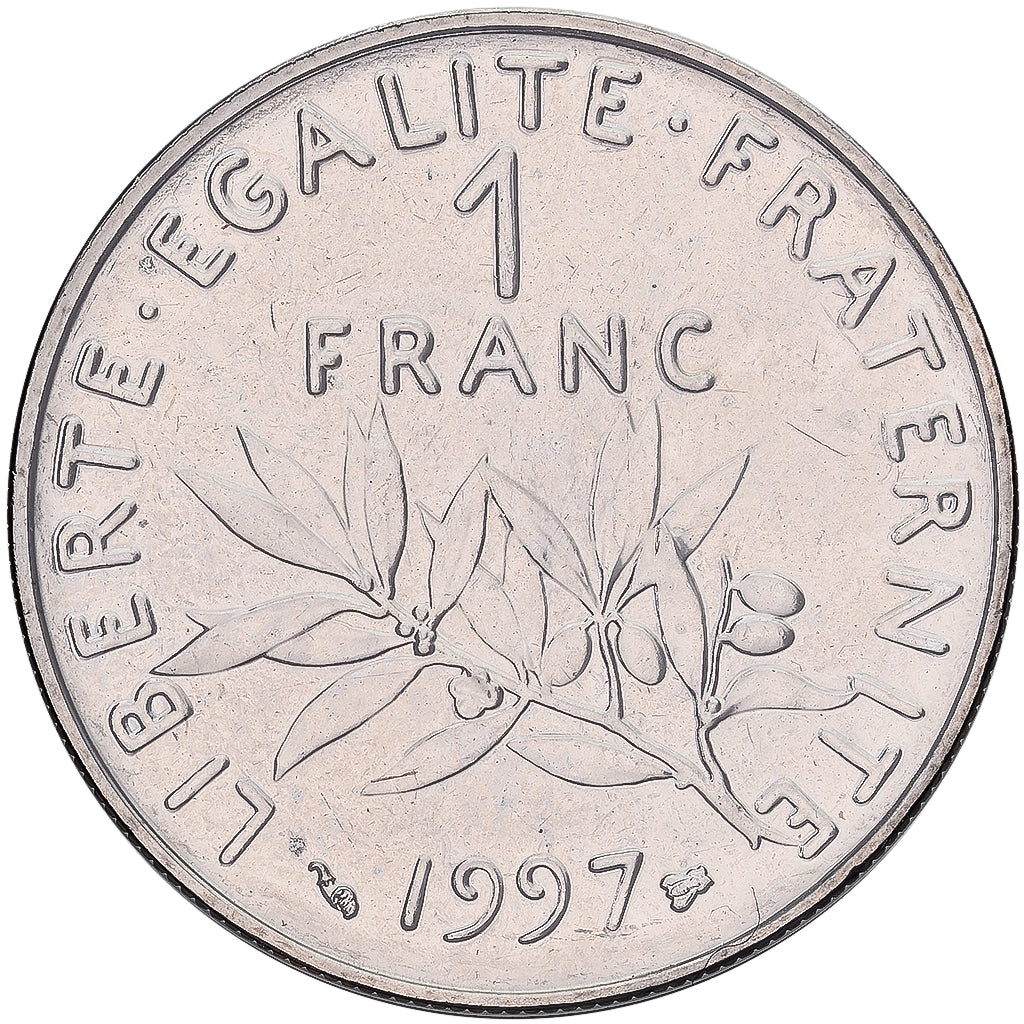 Coin, France, Semeuse, Franc, 1997, Paris, MS(65-70), Nickel, KM:925.1