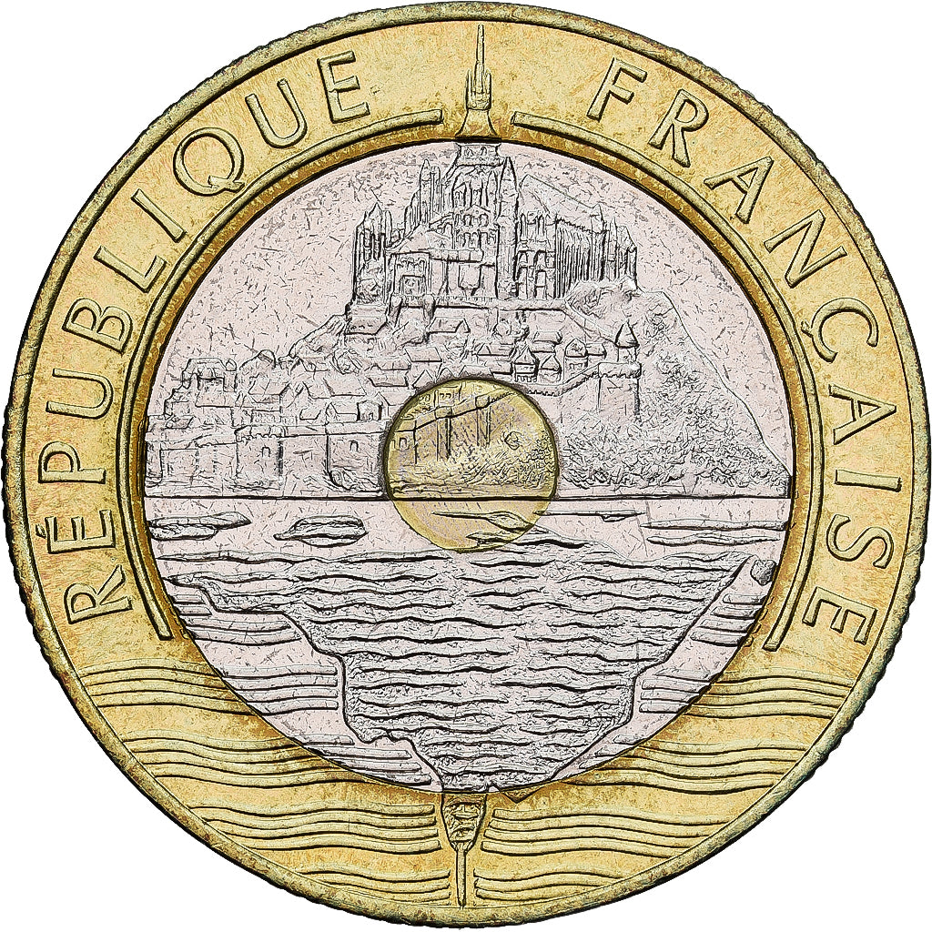 Coin, France, Mont Saint Michel, 20 Francs, 1997, Paris, MS(65-70)