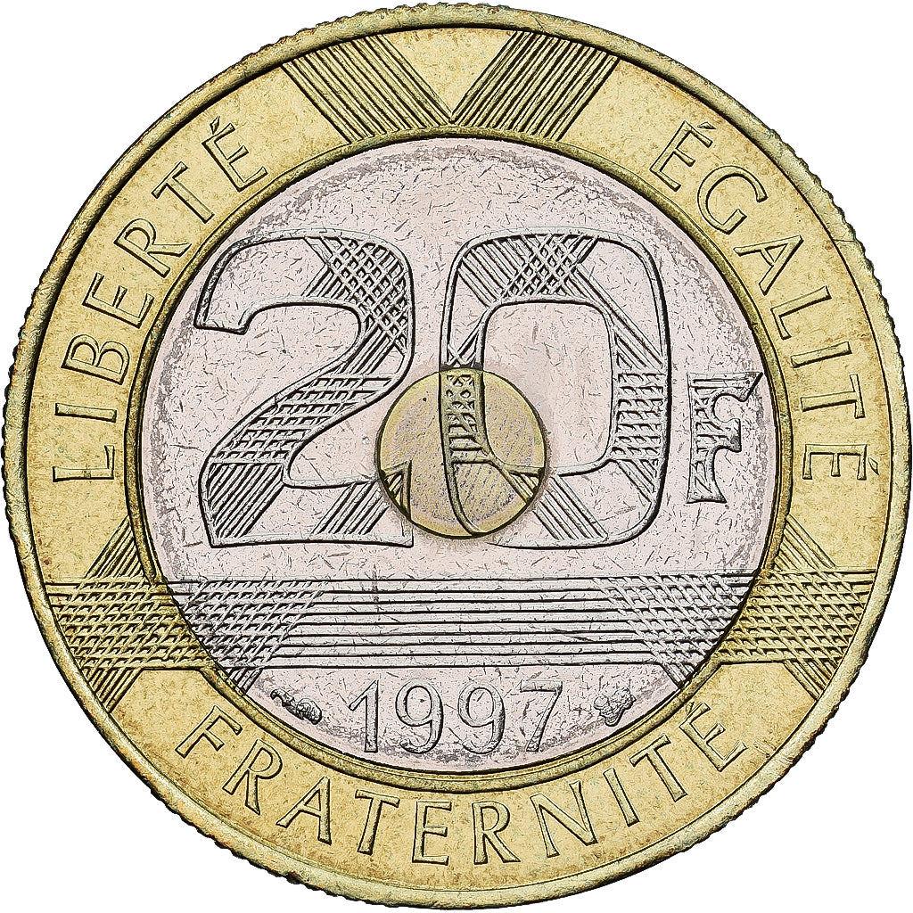 Coin, France, Mont Saint Michel, 20 Francs, 1997, Paris, MS(65-70)