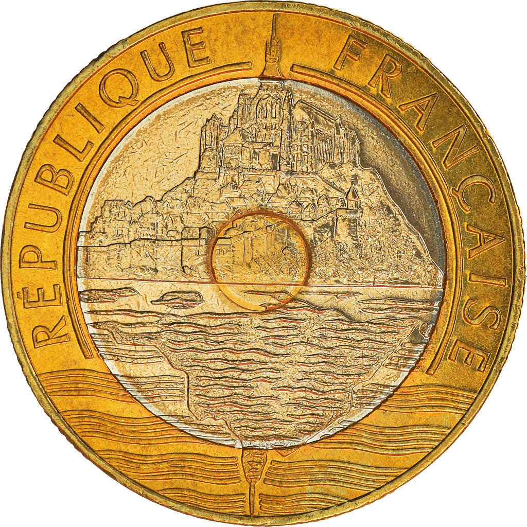 Monnaie, France, Mont Saint Michel, 20 Francs, 1997, Paris, FDC, Tri-Metallic