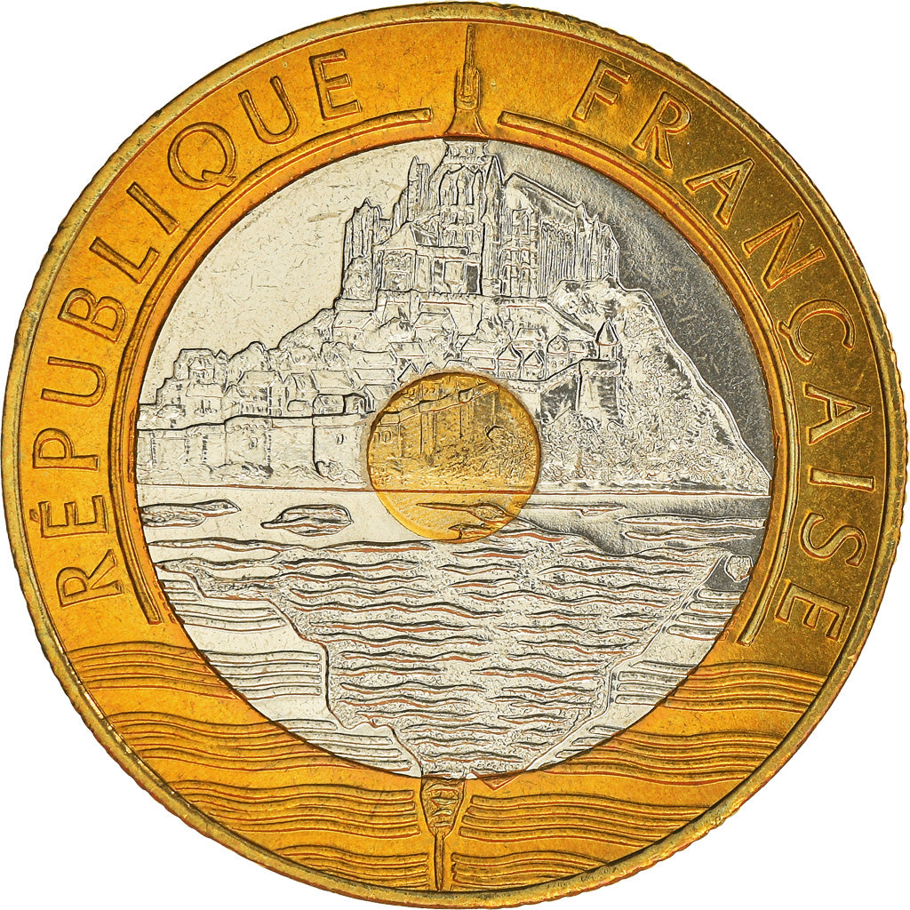 Coin, France, Mont Saint Michel, 20 Francs, 1997, Paris, MS(65-70)