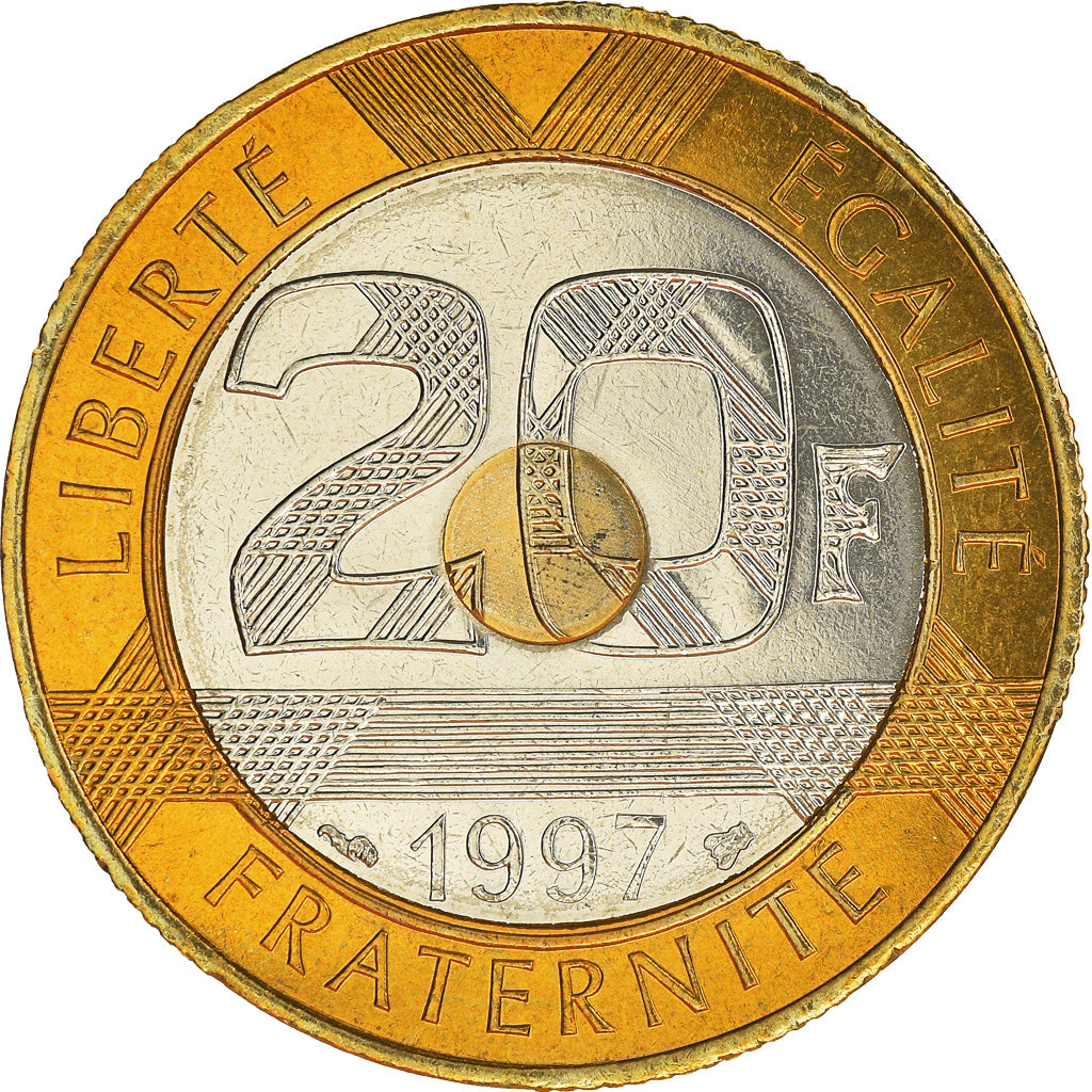 Coin, France, Mont Saint Michel, 20 Francs, 1997, Paris, MS(65-70)